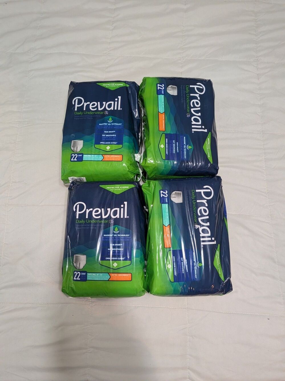Lot of 88 Diaper Prevail Disposable Underwear Daily Youth Small Size 20" To 34"